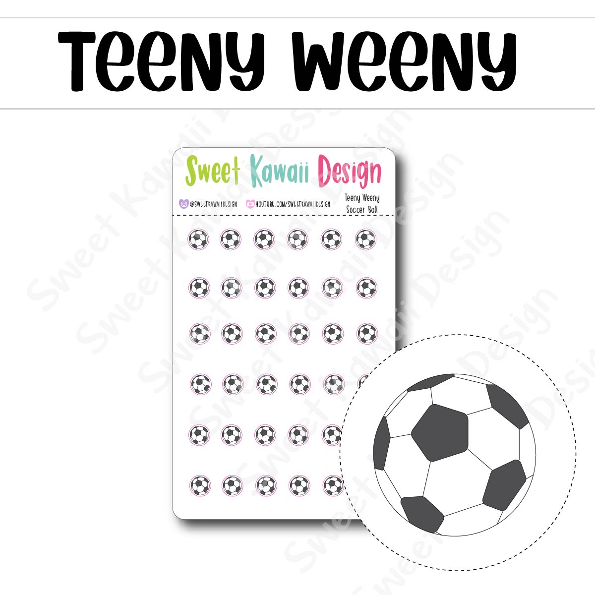 Teeny Weeny Soccer Ball Stickers