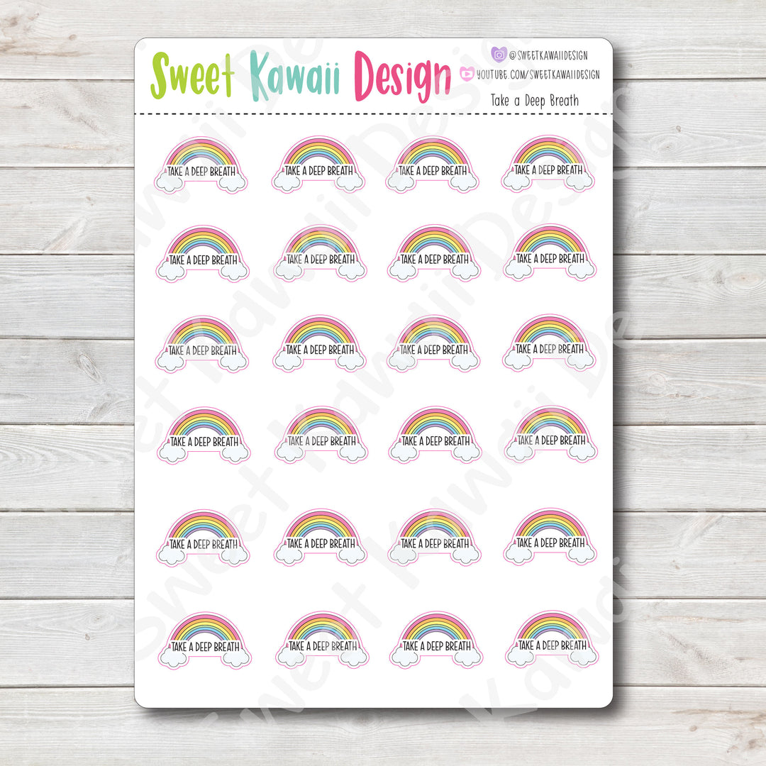 Kawaii Take a Deep Breath Stickers