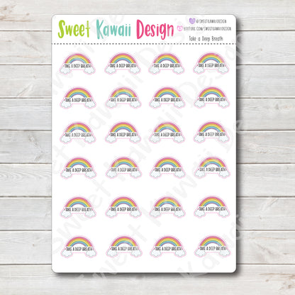 Kawaii Take a Deep Breath Stickers