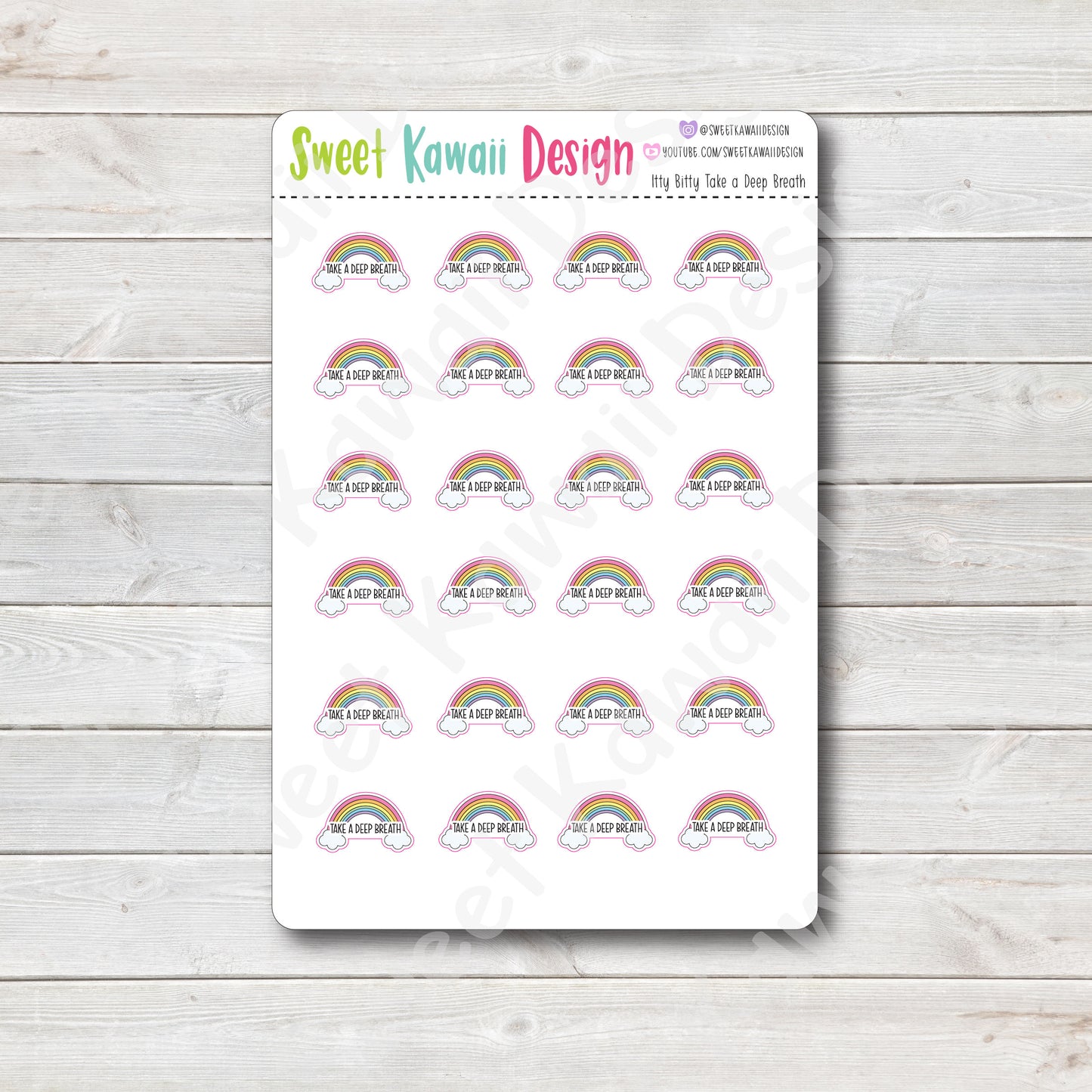 Kawaii Take a Deep Breath Stickers