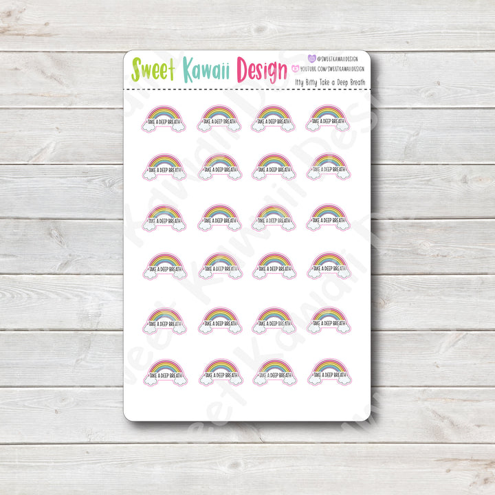 Kawaii Take a Deep Breath Stickers