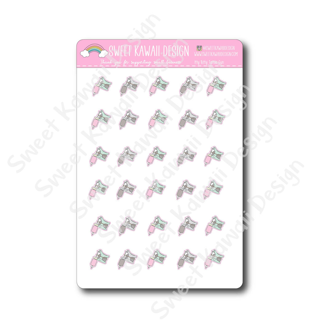 Kawaii Tattoo Stickers - Tattoo Gun