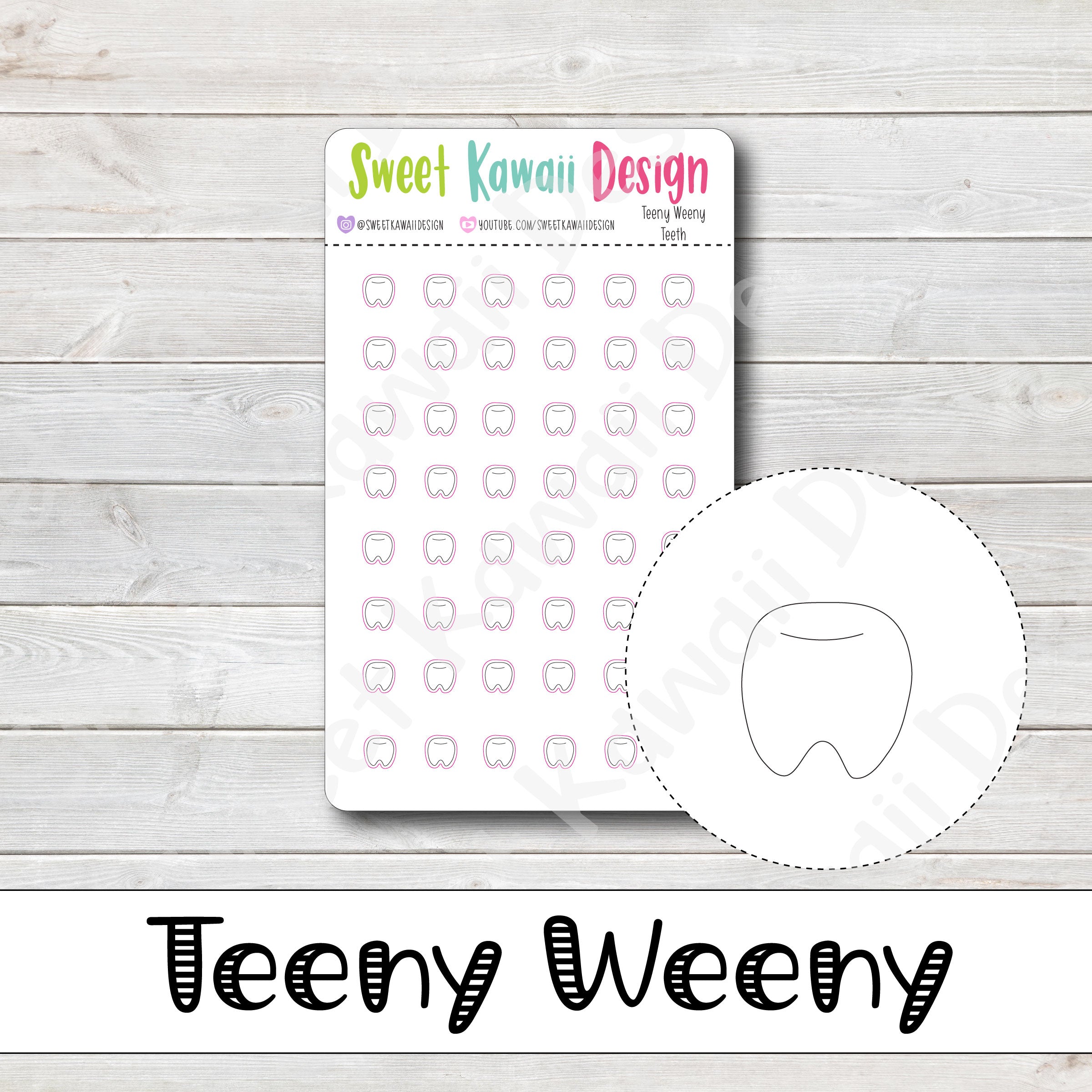 Teeny Weeny Teeth Stickers