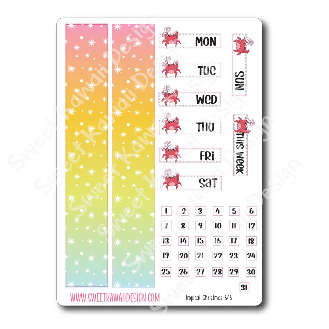 Weekly Kit  - Tropical Christmas HORIZONTAL