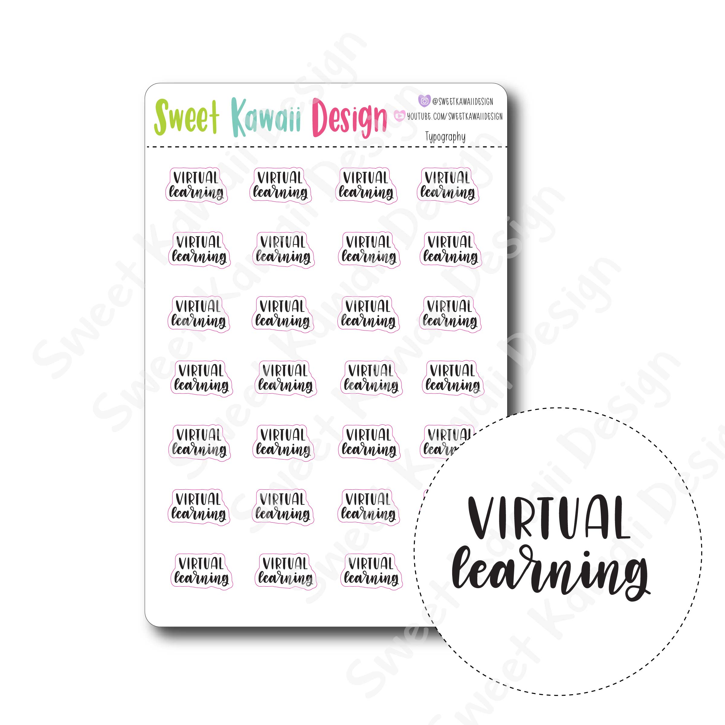 Typography Stickers - Virtual Learning