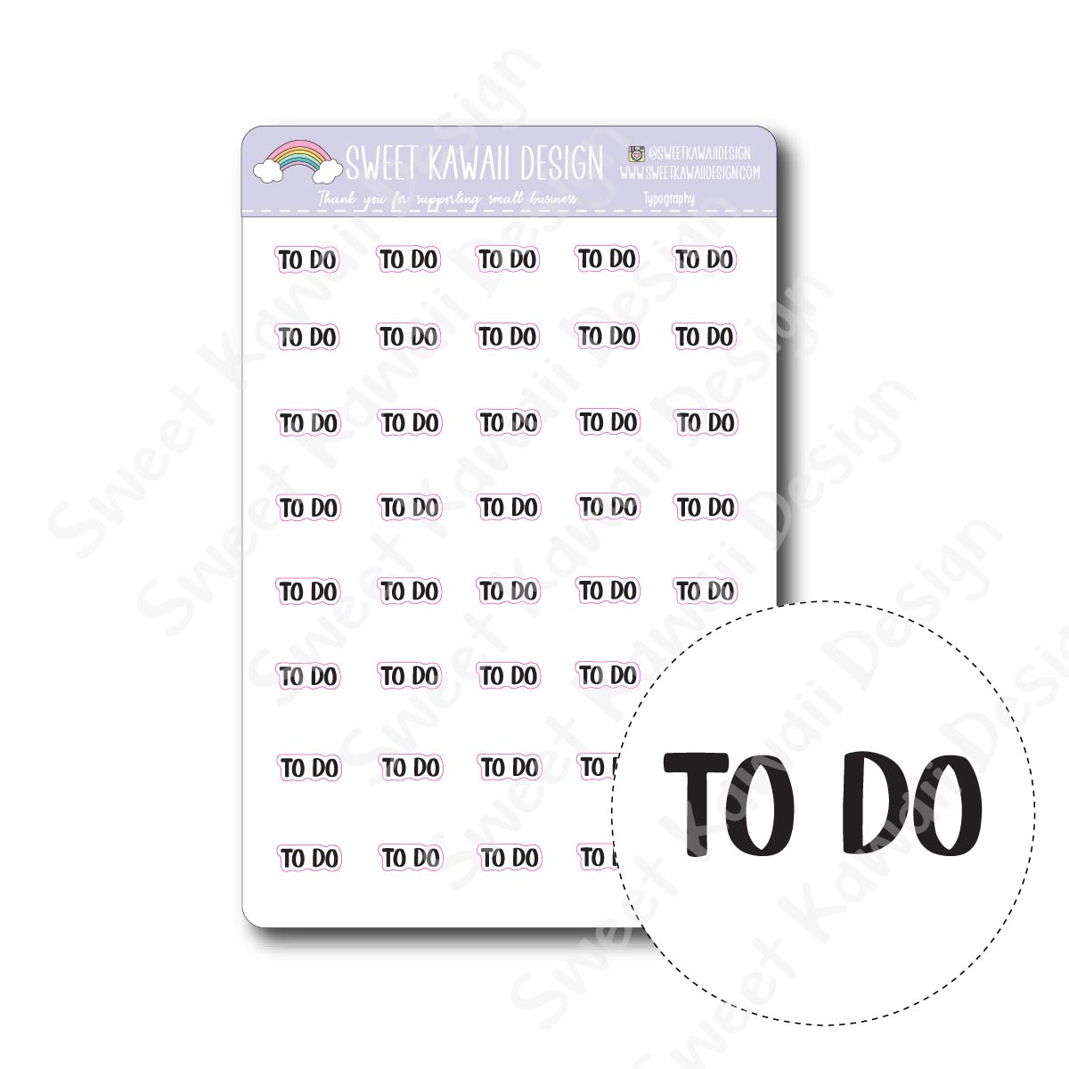 Typography Stickers - To Do