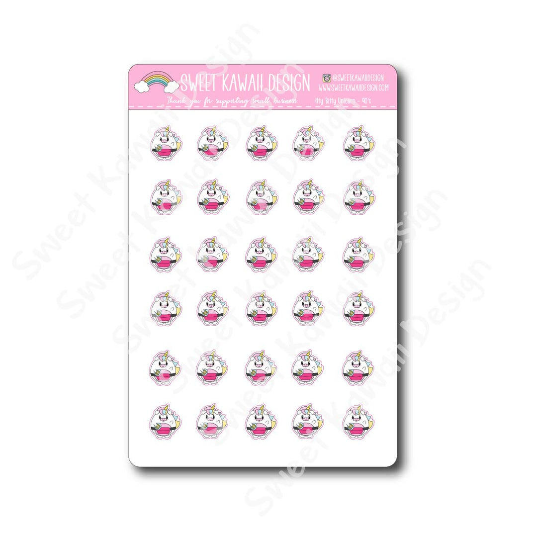 Kawaii Unicorn Stickers - 90's