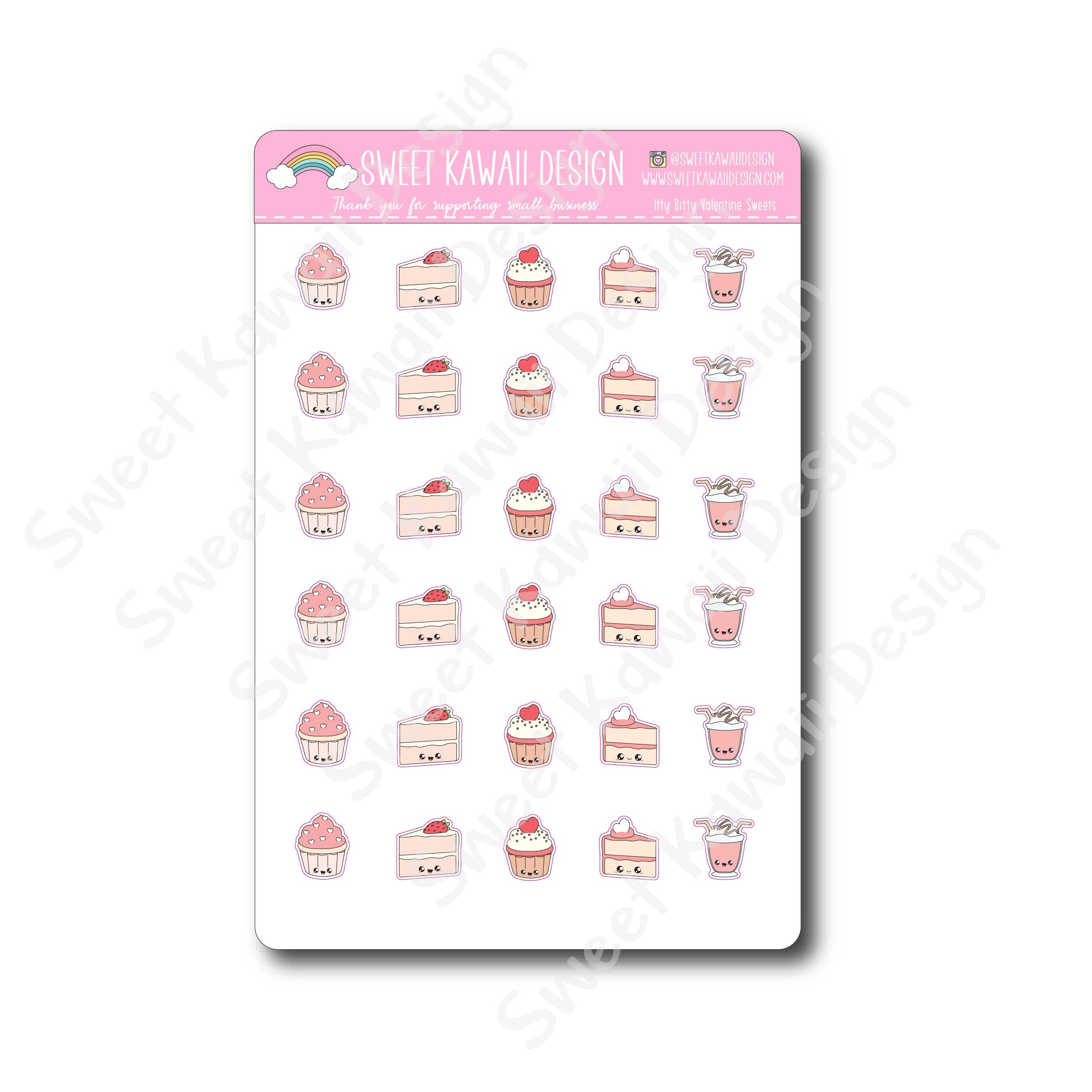 Kawaii Valentine Sweets Stickers