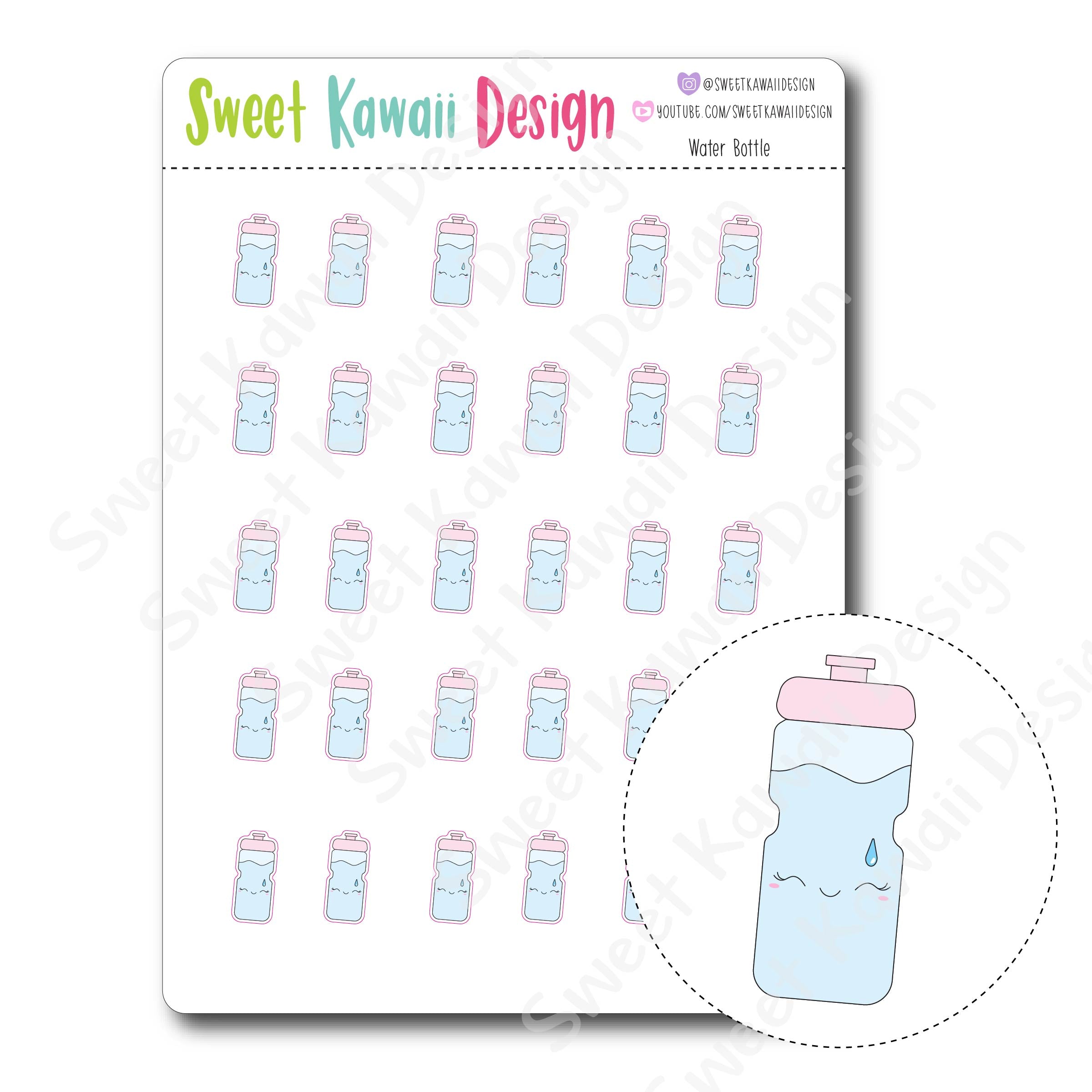 Kawaii Water Bottle Stickers