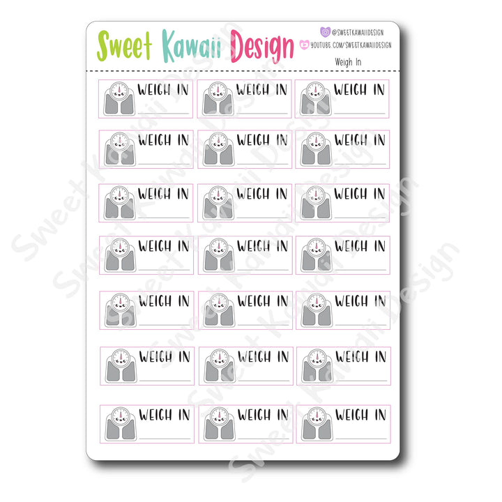 Kawaii Weigh In Stickers