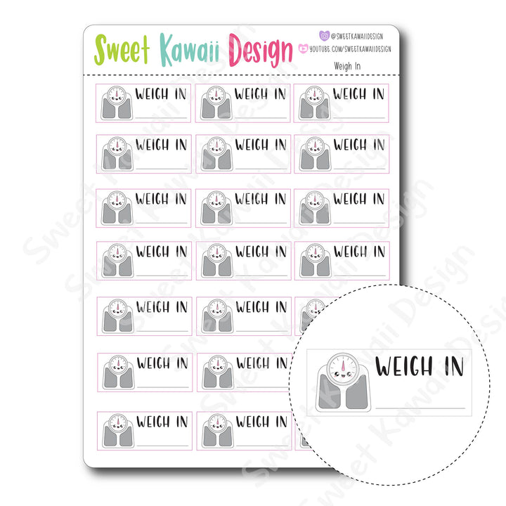 Kawaii Weigh In Stickers