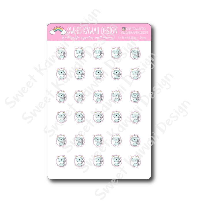 Kawaii Yeti (Frank) Stickers - Sleepy