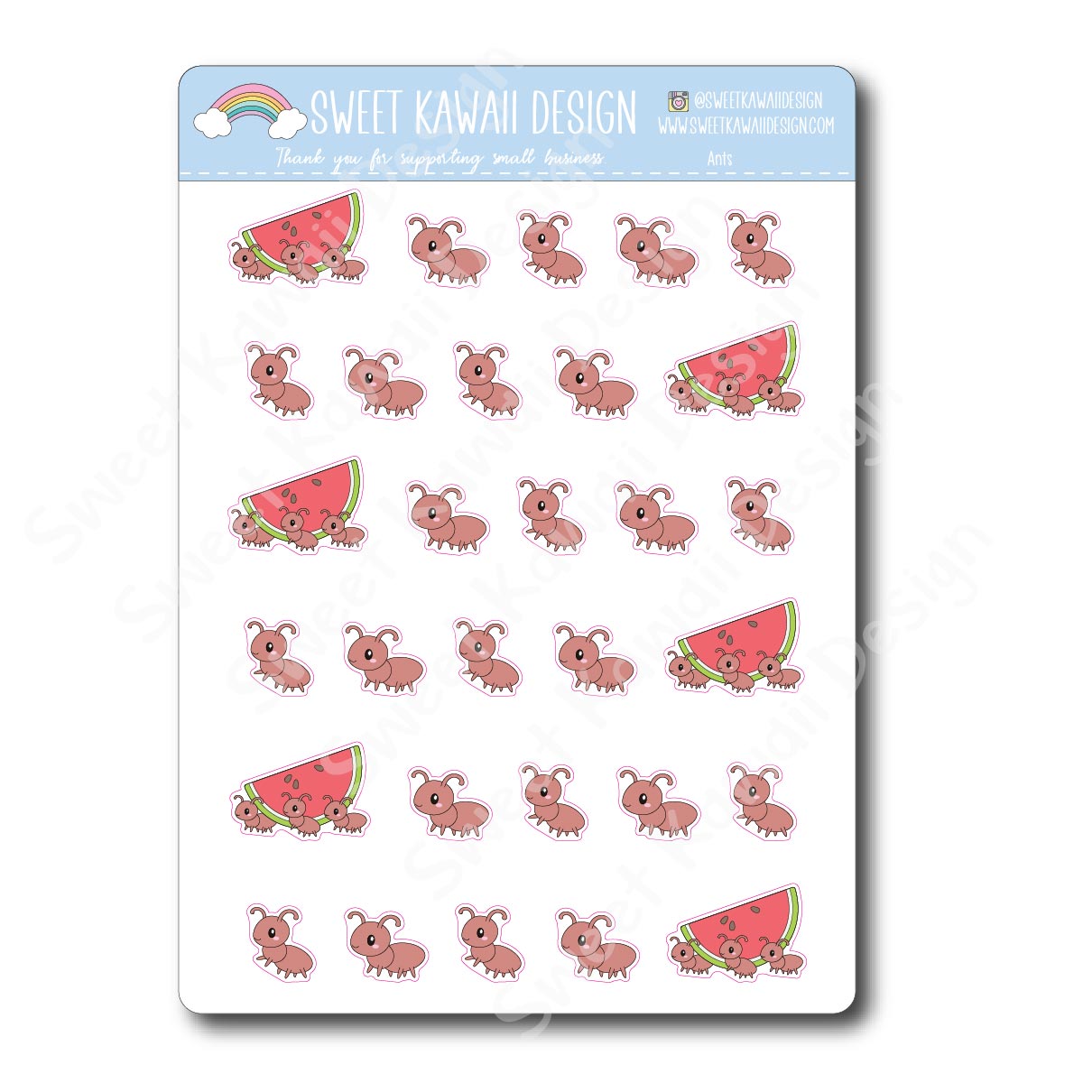 Kawaii Ants Stickers