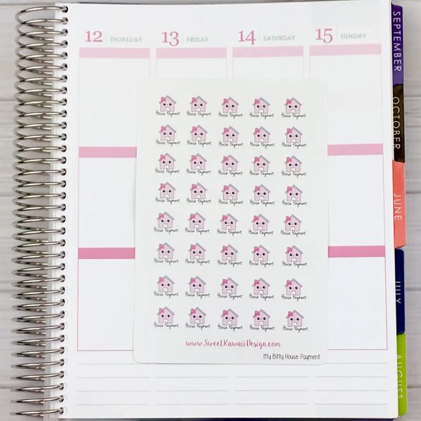 Kawaii House Payment Stickers