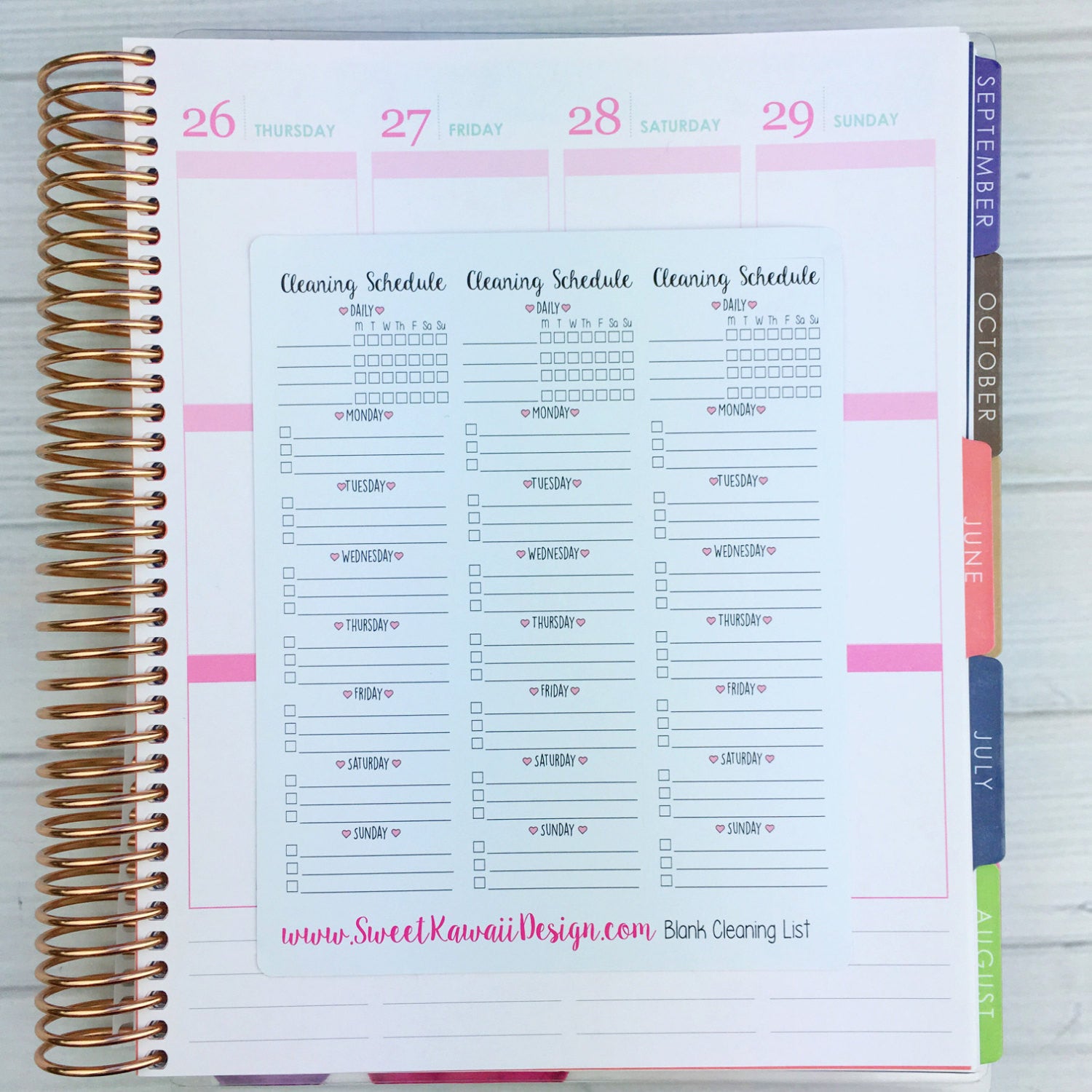 Kawaii Blank Cleaning List Stickers