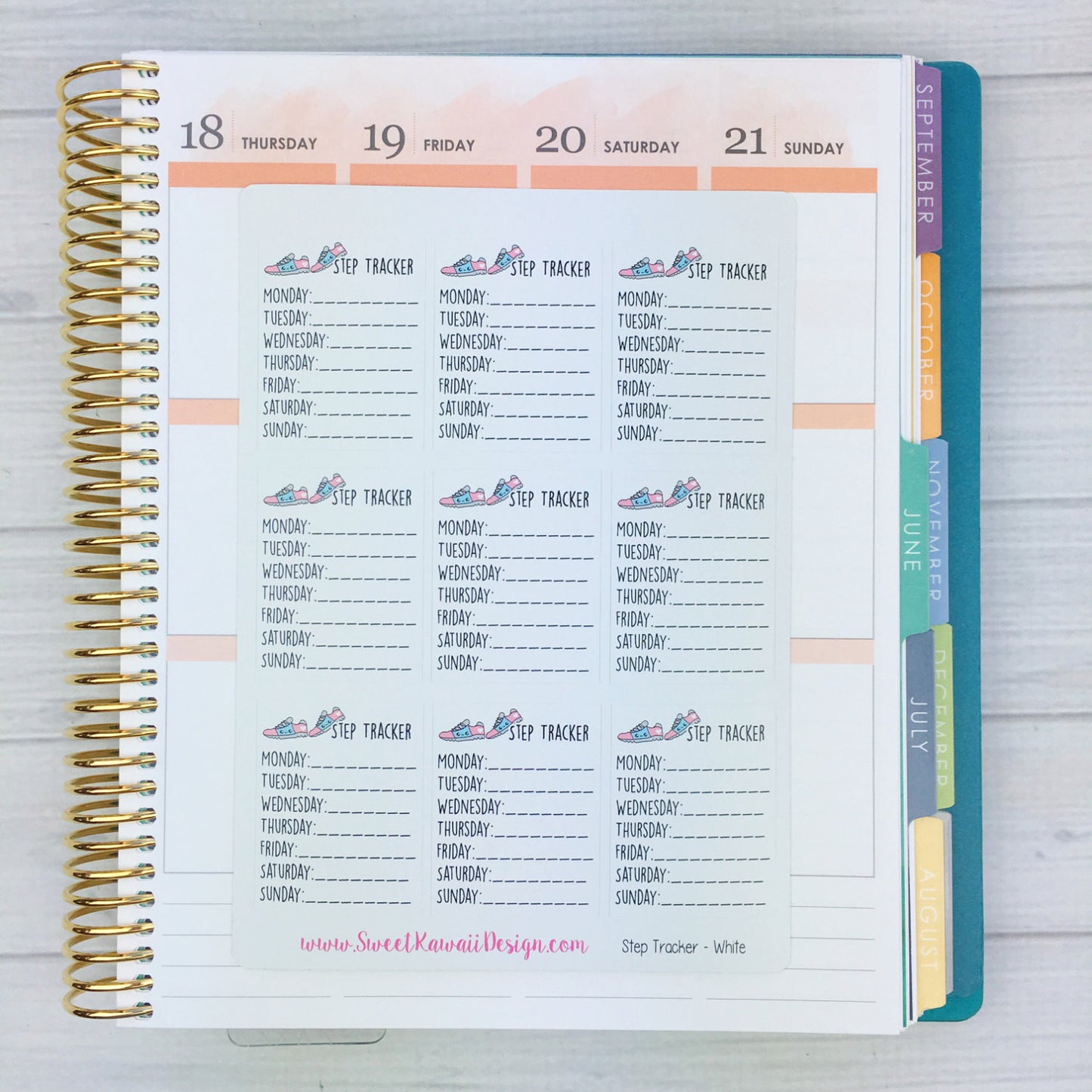 Kawaii Step Tracker Stickers
