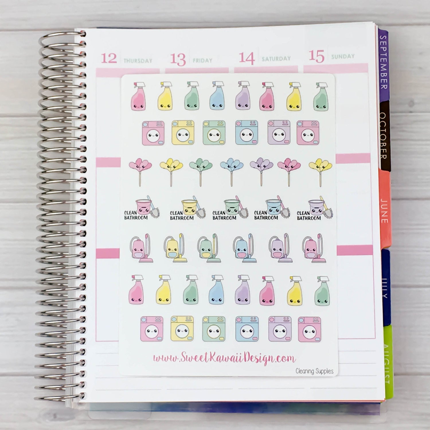Kawaii Cleaning Supply Stickers