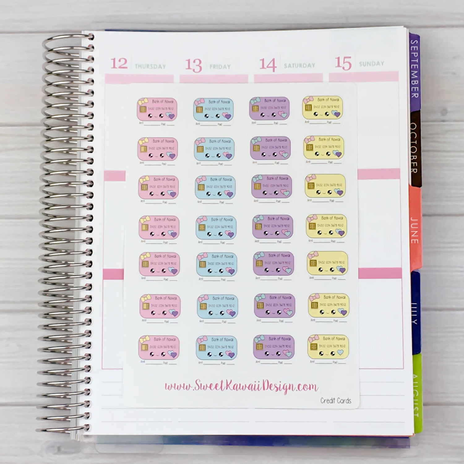 Kawaii Credit Card Stickers