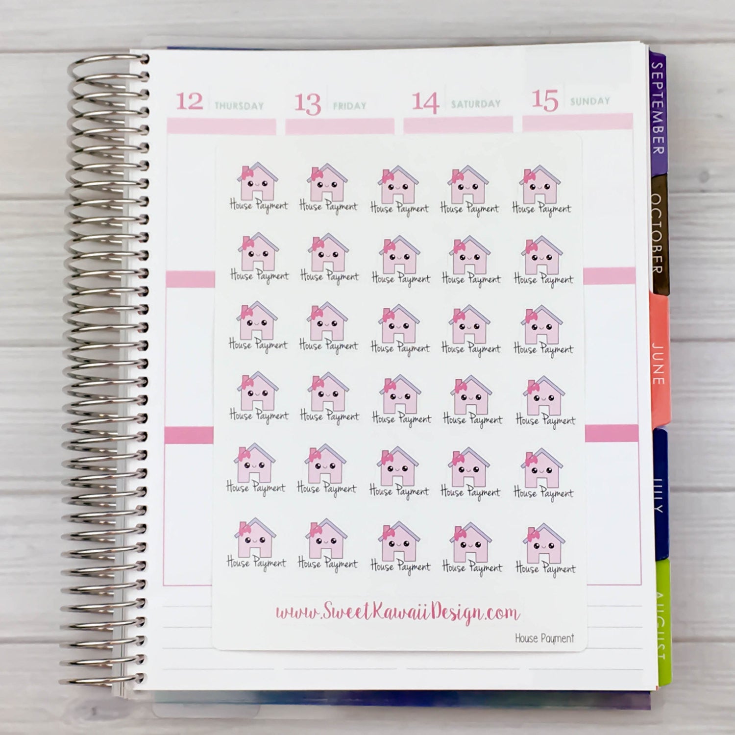 Kawaii House Payment Stickers