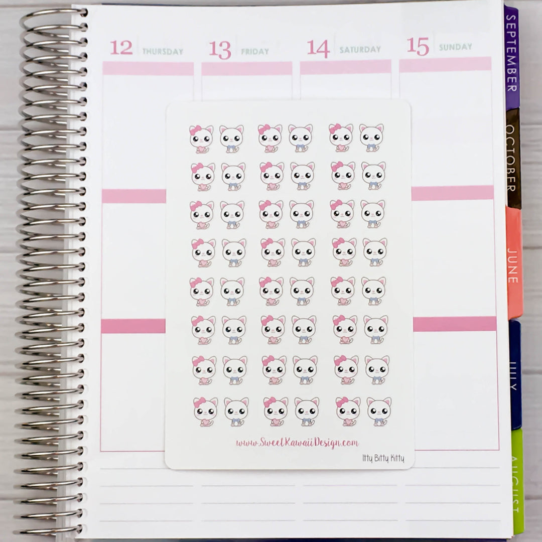 Itty Bitty Kawaii Kitty Stickers
