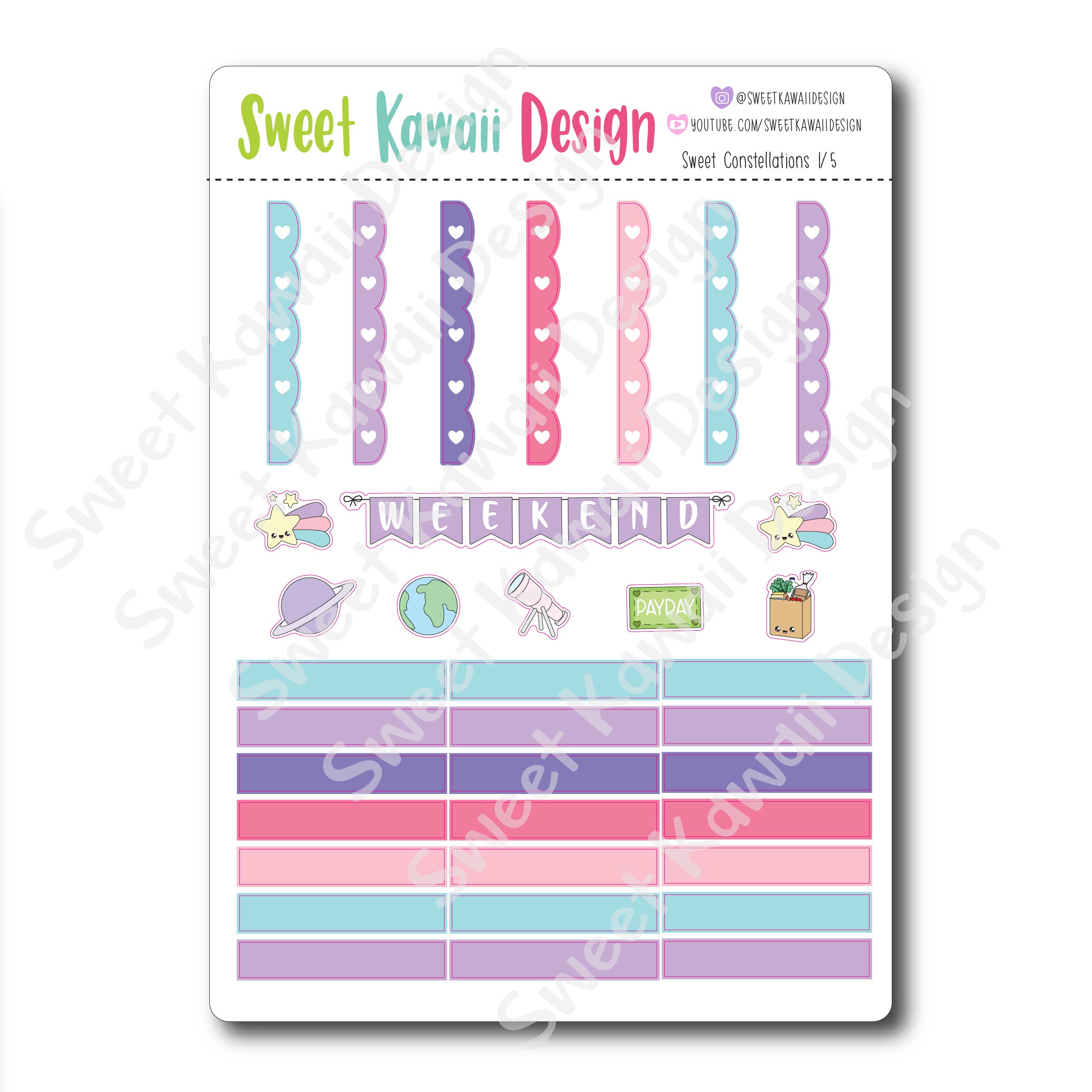 Weekly Kit  - Sweet Constellations HORIZONTAL