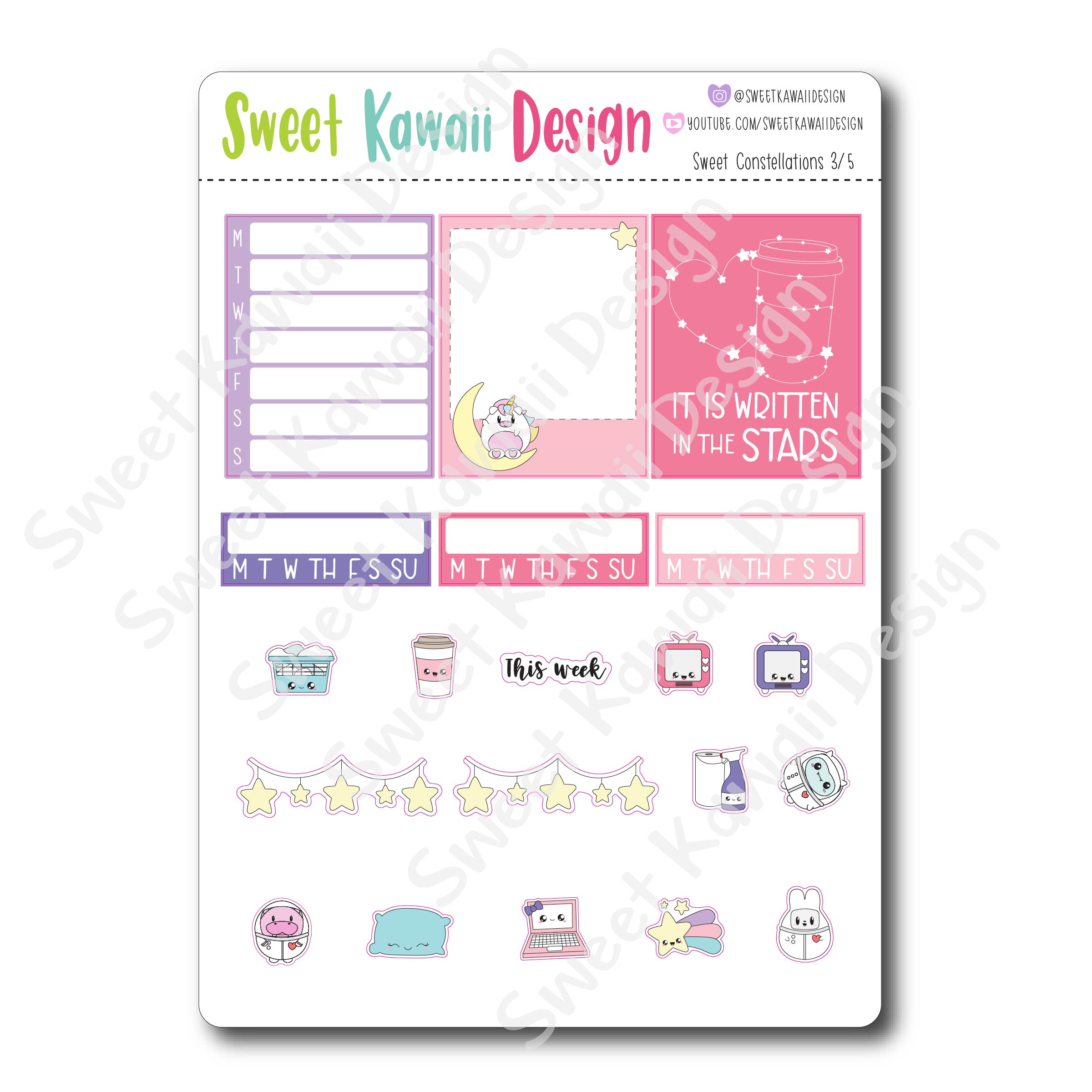 Weekly Kit  - Sweet Constellations HORIZONTAL