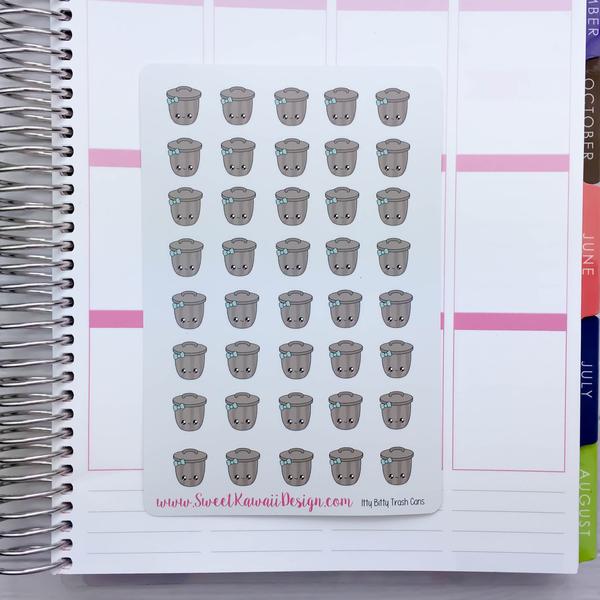 Kawaii Trash Can Stickers (new)